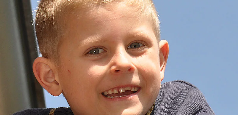 Bild von einem Kind, nur Gesicht